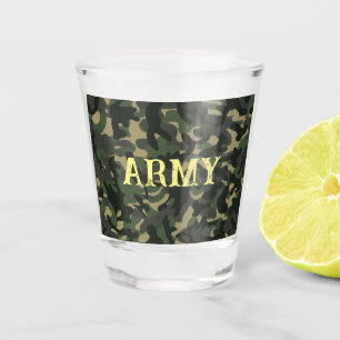 Verre A Shot Vert camouflage militaire de l'armée