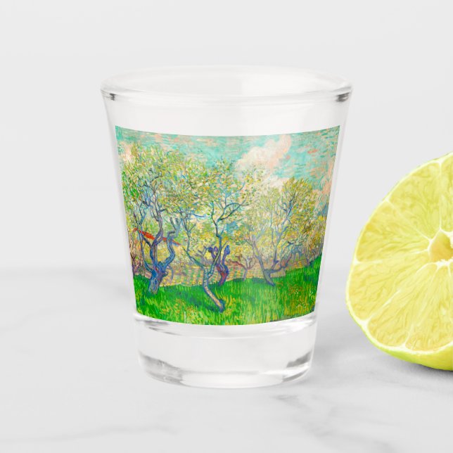 Verre A Shot Vincent van Gogh Orchard à Blossom (Devant)