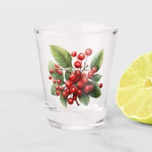 Verre A Shot Vintage Cherry de West Virginia Glass Co