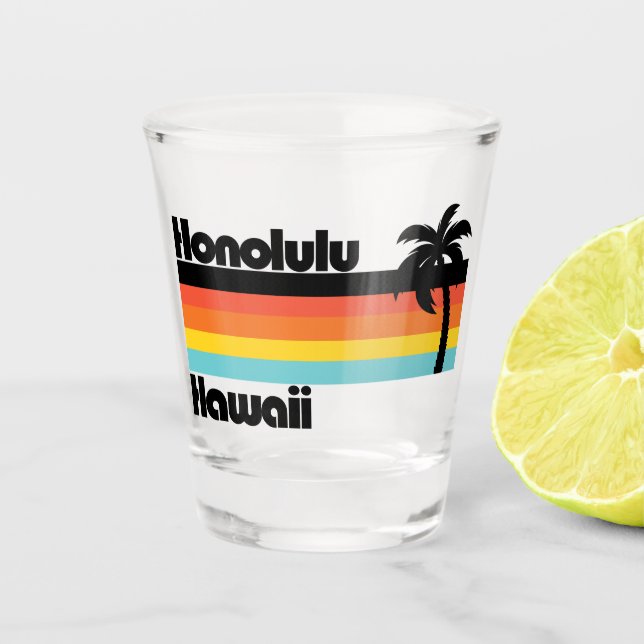 Verre A Shot Vintage Honolulu Hawaii (Devant)