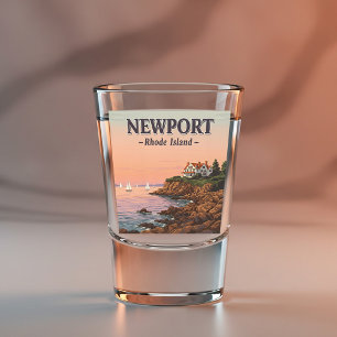 Verre A Shot Vintage Newport Rhode Island