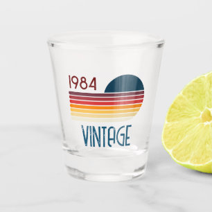 Verre A Shot Vintage Retro Stripe Sun 1984