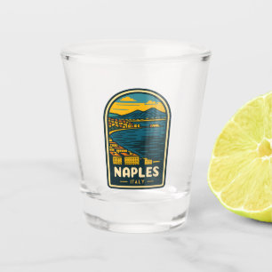 Verre A Shot Vintage voyage Naples Italie Retro Pittoresque Côt