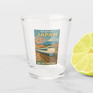 Verre A Shot Vintage voyage rétro Japon Shinkansen