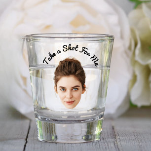 Verre A Shot Visage personnalisé Personnalisé Fête d'anniversai