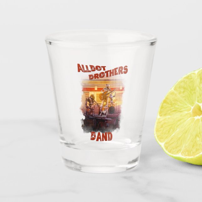 Verre A Shot Vitre avec Allbot Brothers Band / BSR (Devant)