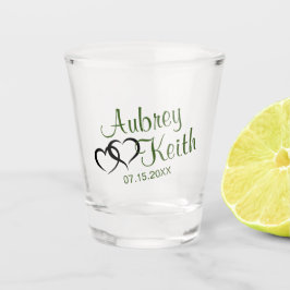 Verre A Shot Vitre Keepsaké avec nom de mariée et de chambre