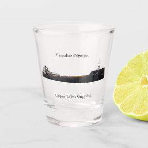 Verre A Shot Vitre photographiée olympique canadienne