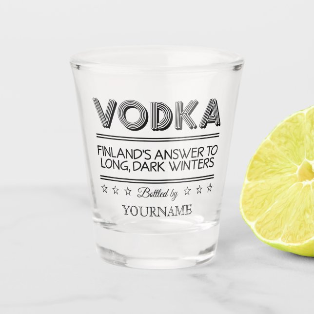 Verre A Shot VODKA nom personnalisé (Devant)