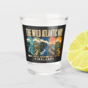 Verre A Shot Voie de l'Atlantique sauvage Irlande Illustrations