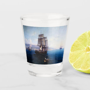 Verre A Shot Voilier Clipper et paquebot 1900