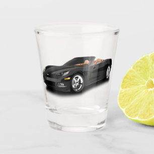 Verre A Shot Voiture de course Black Sports Shot Glass