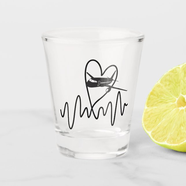 Verre A Shot Vol Heartbeat de l'avion (Devant)