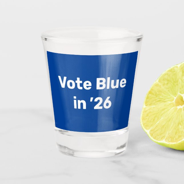 Verre A Shot Vote Blue en 2026 (Devant)