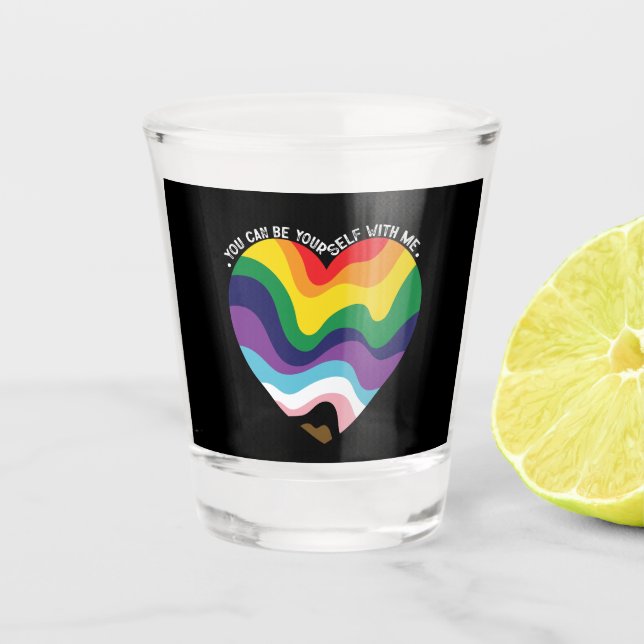 Verre A Shot Vous Pouvez Être Vous-Même Avec Moi, LGBT Transgen (Devant)
