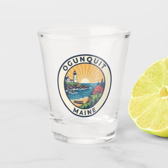 Verre A Shot Voyage dans le Maine à Ogunquit (Devant)