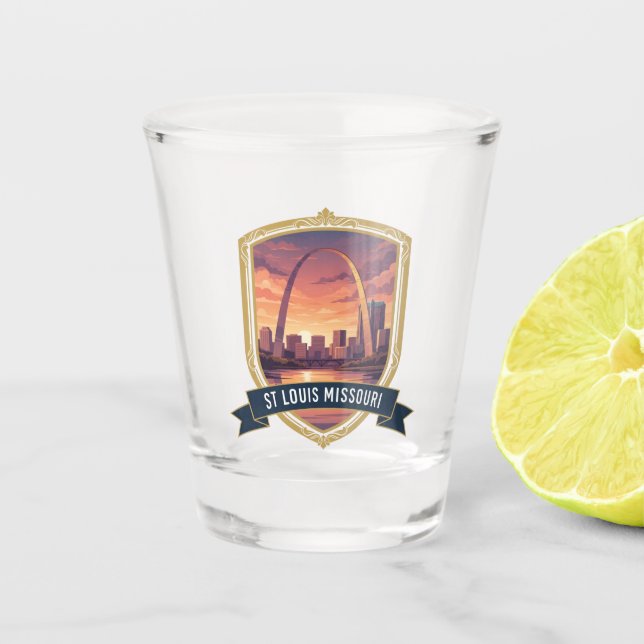 Verre A Shot Voyage de St Louis Gateway Arch (Devant)