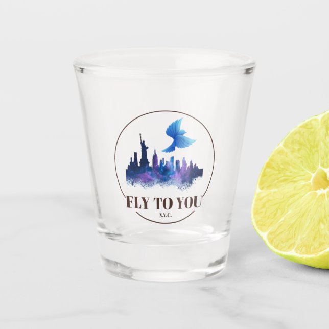 VERRE A SHOT VOYEZ VERS VOUS N.Y.C. (Devant)