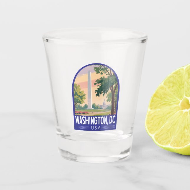 Verre A Shot Washington DC Travel Art Emblem (Devant)
