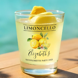Verre A Shot Watercolor Lemons Limoncello Bachelorette Party