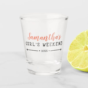 Verre A Shot Week-end personnalisé pour filles Année