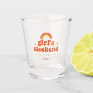 Verre A Shot Week-end Rétro Fille Personnalisé Cadeau Enterreme
