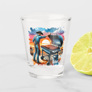 Verre A Shot Western Cowboy Cuisine sur BBQ Pit Custom