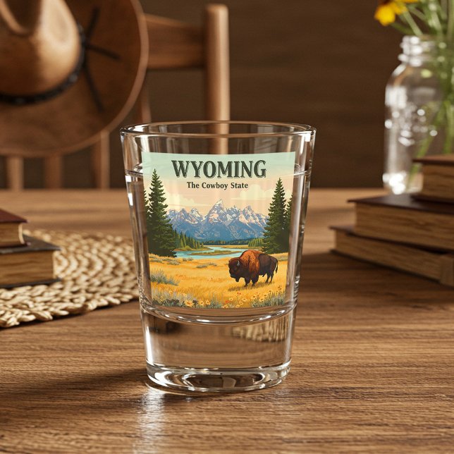 Verre A Shot Wyoming vintage (Créateur téléchargé)
