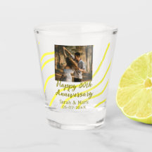 Yellow golden photo 30th wedding anniversary name 