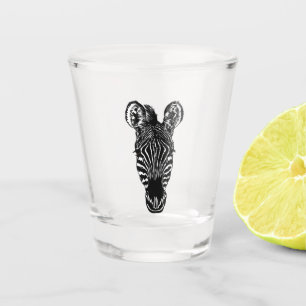 Verre A Shot Zebra Head
