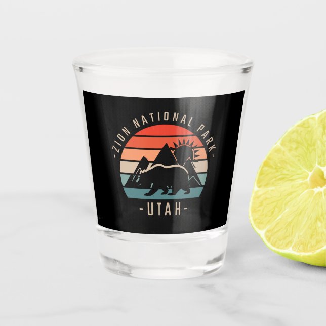 Verre A Shot Zion National Park Retro (Devant)