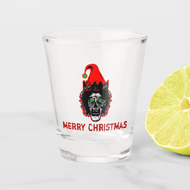 Verre A Shot Zombi Elf de Joyeux Noël (Devant)