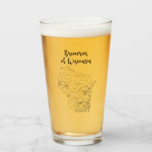 Verre à thème de la bière de la brasserie du Wisco
