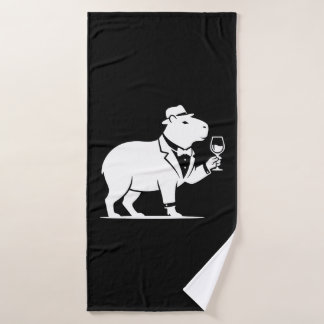 Verre à vin capybara drôle minimaliste moderne