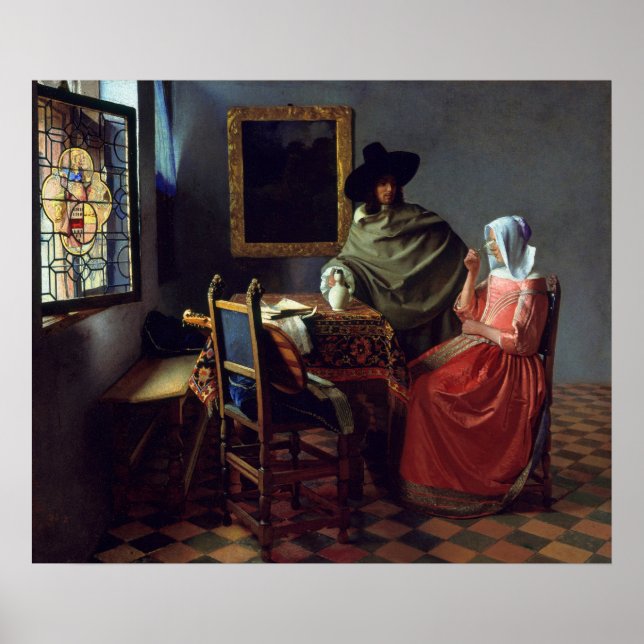 Verre à vin de Vermeer - Poster (Devant)