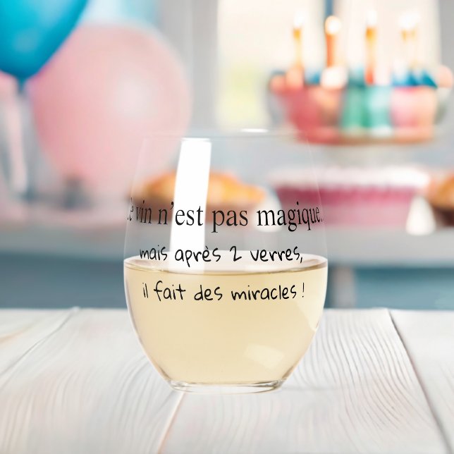 Verre à vin humoristique (Insitu (Baby Shower))