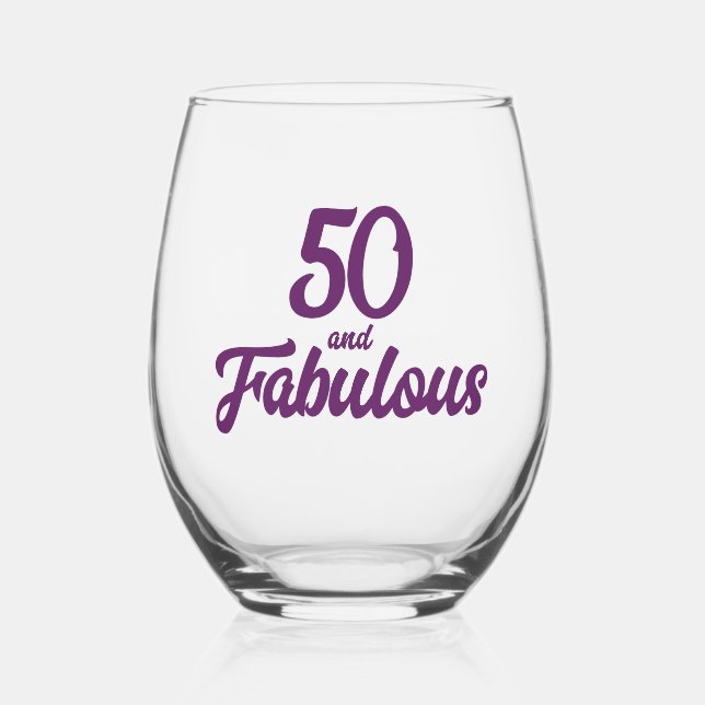 Verre À Vin Sans Pied 50 et fabuleux (Recto)