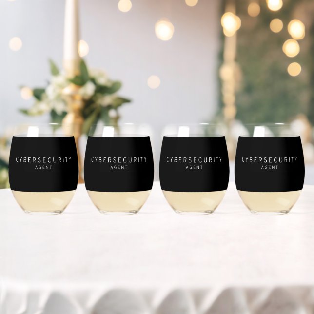 Verre À Vin Sans Pied Agent de cybersécurité (Insitu (Mariage))