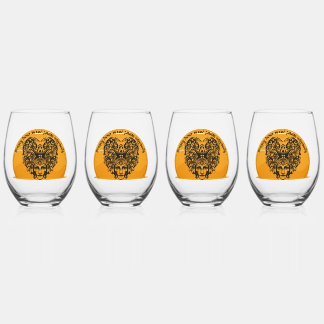 Verre À Vin Sans Pied Apporter l'humour à chaque patient individuellemen (Recto)
