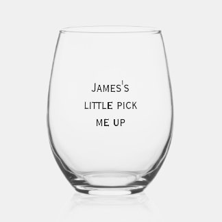 Verre à vin sans pied avec texte personnalisé