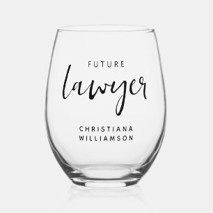 Verre À Vin Sans Pied Avocat de demain élégant Personnalisé