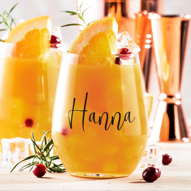 Verre À Vin Sans Pied Bachelorette Fête Favoriser Script Fille (Bachelorette Party Favor Girly Script Stemless Wine Glass)