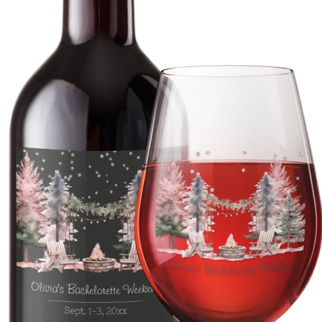 Verre À Vin Sans Pied Bachelorette Party Camping Week-end (Créateur téléchargé)