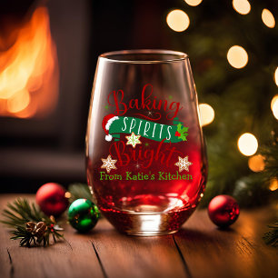 Verre À Vin Sans Pied Baking Spirituels Bright Custom Christmas