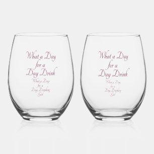 Verre À Vin Sans Pied BOISSON DE JOUR - POUR ELLE ! par Jeff Willis Art