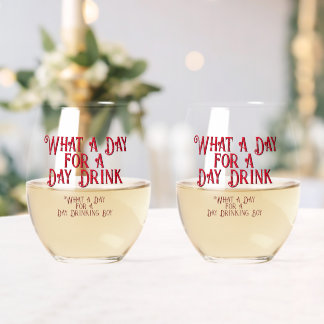 Verre À Vin Sans Pied Boisson de jour - Pour lui! par Jeff Willis Art
