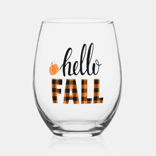 Verre À Vin Sans Pied Bonjour automne