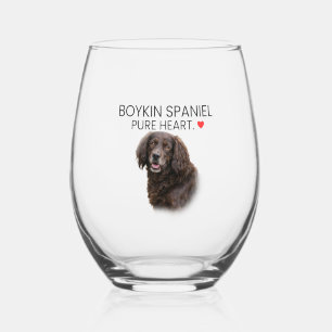 Verre à vin sans pied Boykin Spaniel Pure Heart