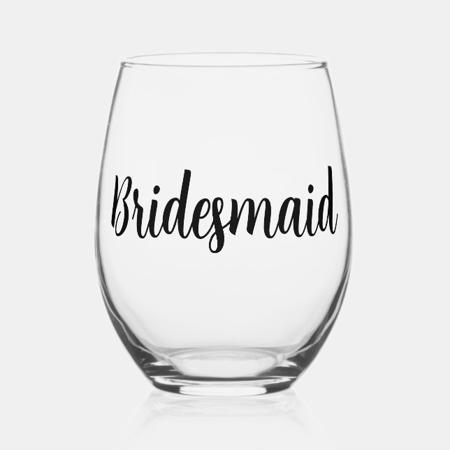 Verre À Vin Sans Pied Bridesmaid Wedding (Recto)