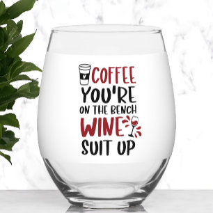 Verre À Vin Sans Pied Café Vous êtes sur le banc Costume de vin vers le